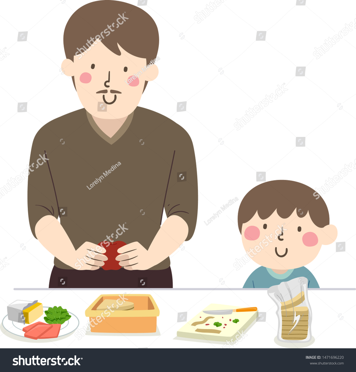 Jack making his own sandwich for lunch
